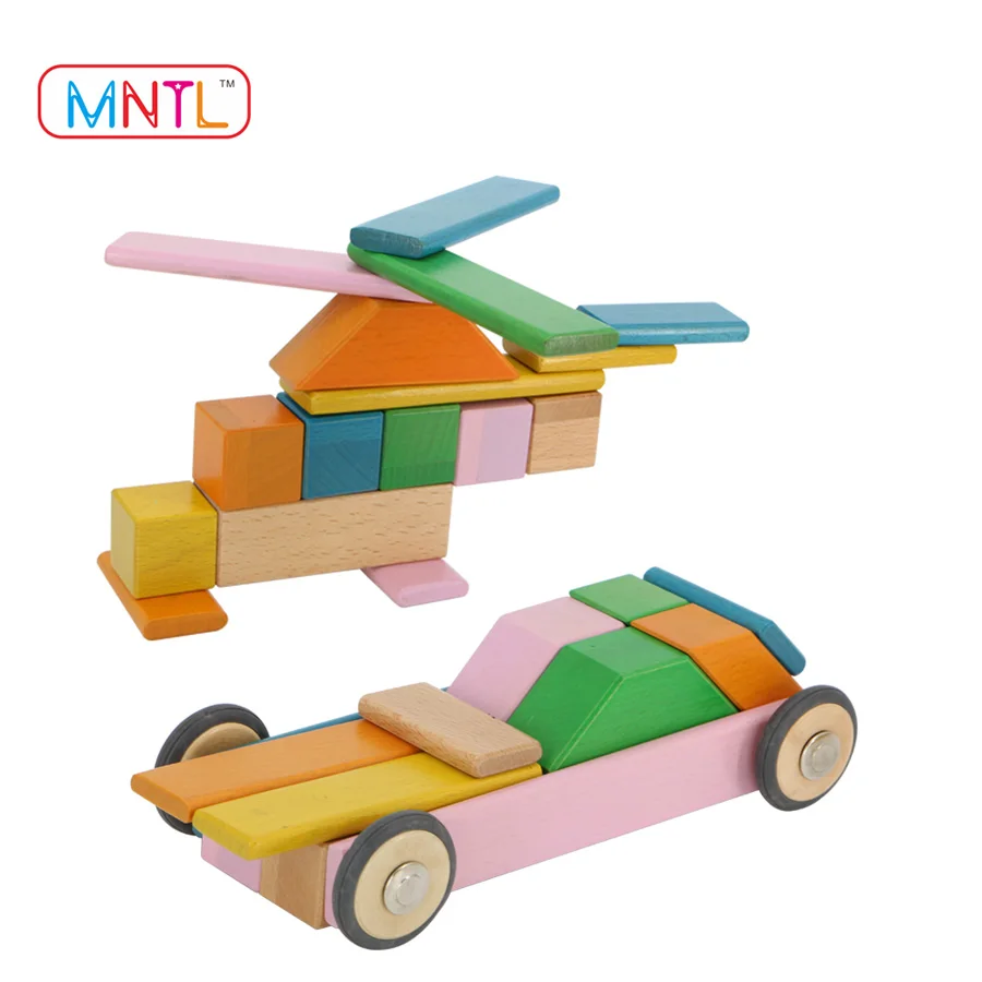 Обучающие магнитные строительные блоки MNTL, игрушка-пазл