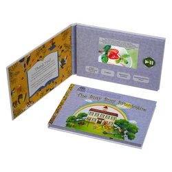 Video Customized 5 Inch Promotion Greeting Card/advertising Video Card IPS Screen Electronic Brochure Lcd Screen 5' Paper OEM