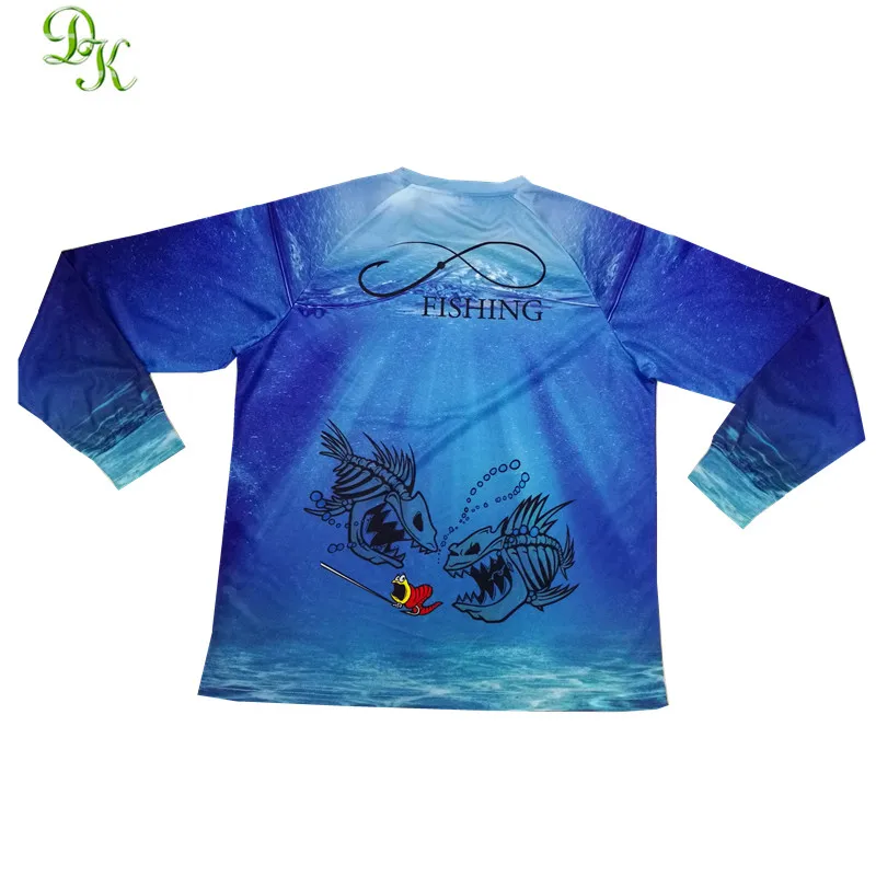 100% polyester uv protection long sleeves fishing shirt 50+