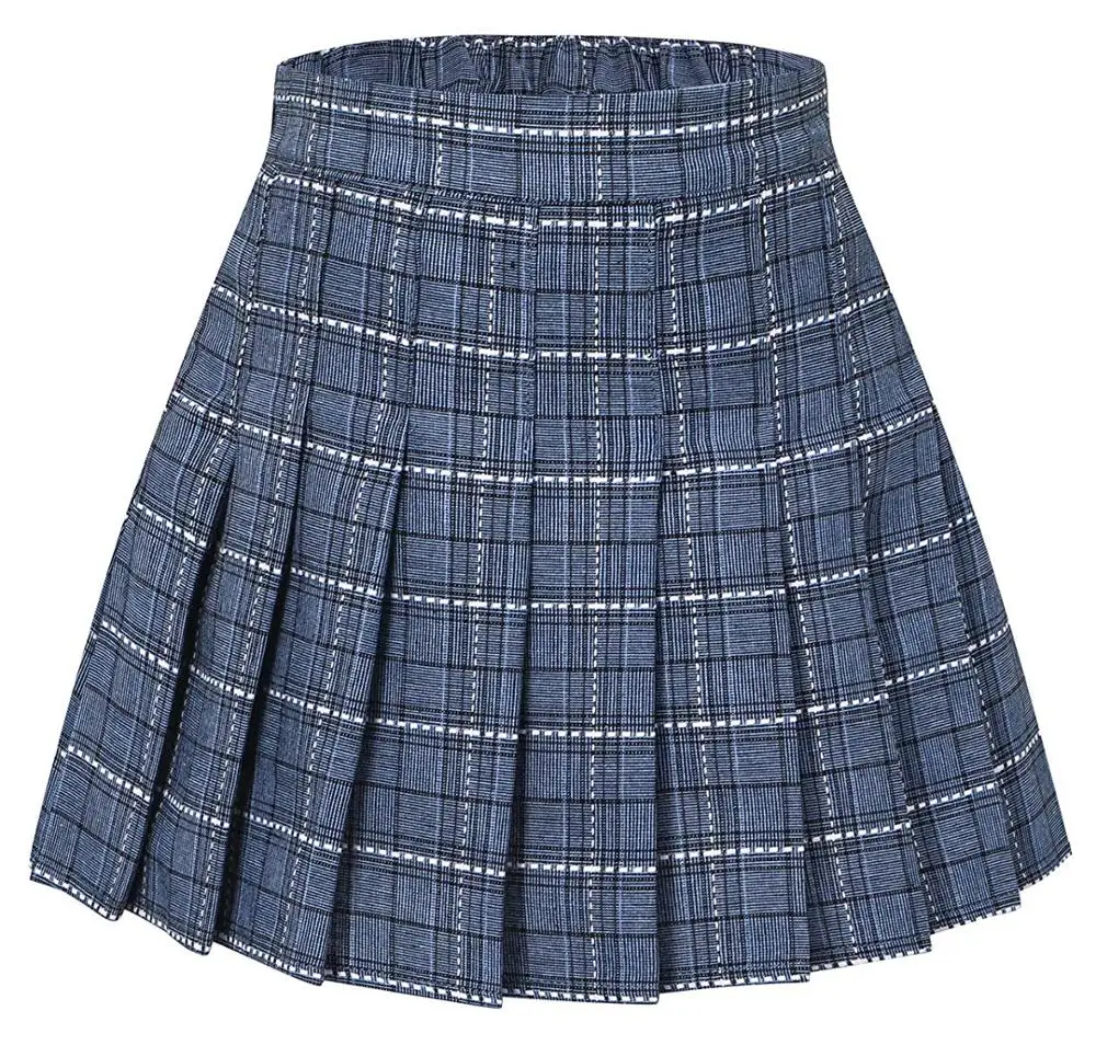  Классическая плиссированная школьная форма для большой девочки танцевальная юбка с бантом платье скутера со скрытыми шортами