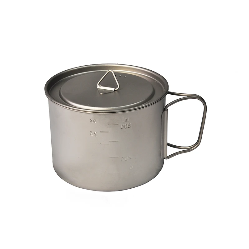 900ml durable best lightweight backpacking cookset cookware titanium cooking pot