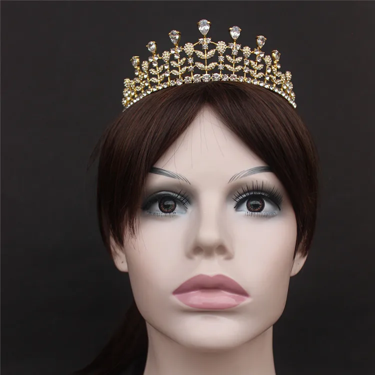 
Fashion wedding gold hair accessories crystal bride hair band silvery 