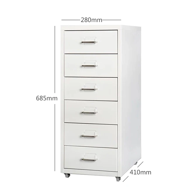 Metal corner storage cabinet 6 drawer steel locker cabinet