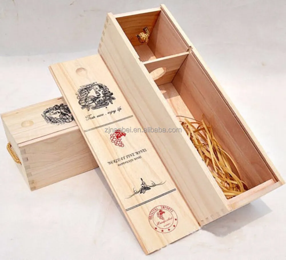 Silk engraved logo wooden wine gift box,wine carrying display case