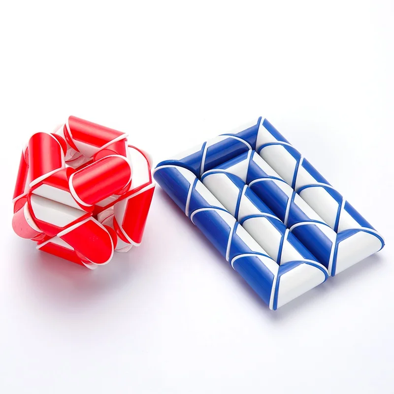 24 pcs 43x1.7x1.7cm kids DIY irregular toy puzzle snake ruler magic puzzle