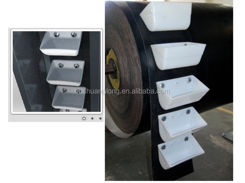 Thin and light rubber conveyor belt for bucket elevator with super strong adhesion strength