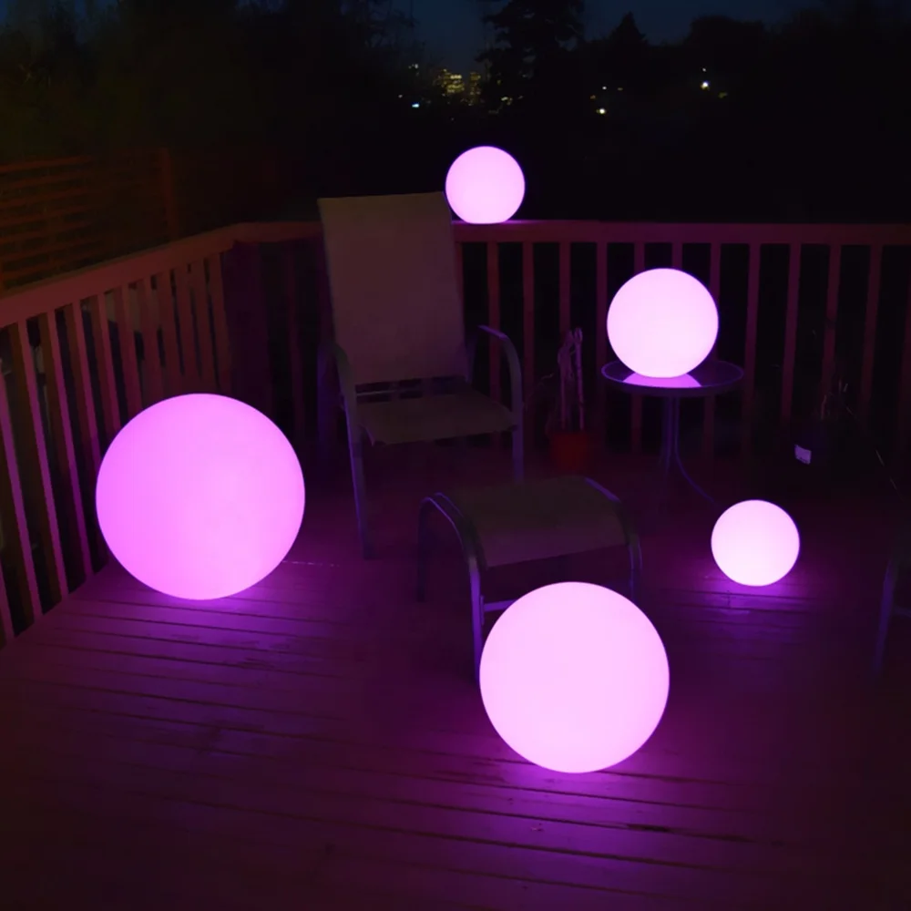 12cm 15cm 20cm 25cm 30cm 35cm 40cm 50cm 60cm 80cm 100cm plastic color changing Led Light up Ball for event wedding decoration