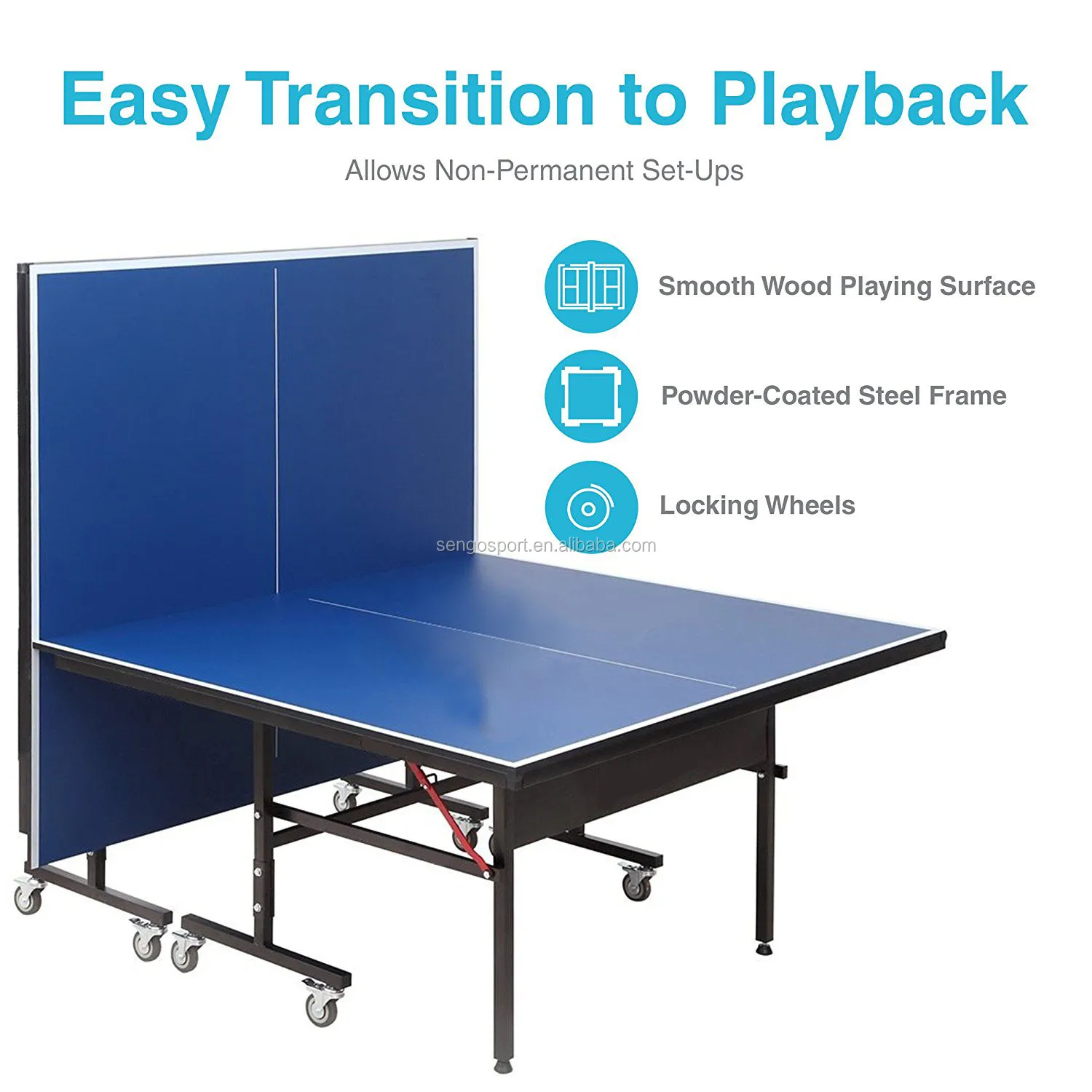 New creative folding ping-pong table/portable ping- pong table