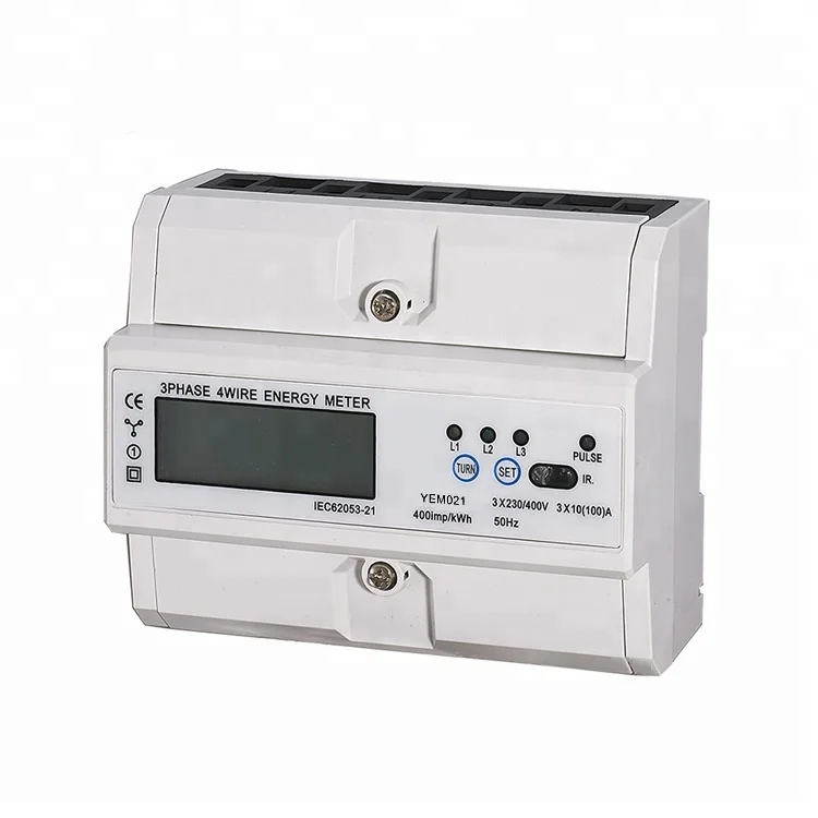 Din Rail Three Phase Modbus Digital Kwh Meter Smart Electric Meters With RS485
