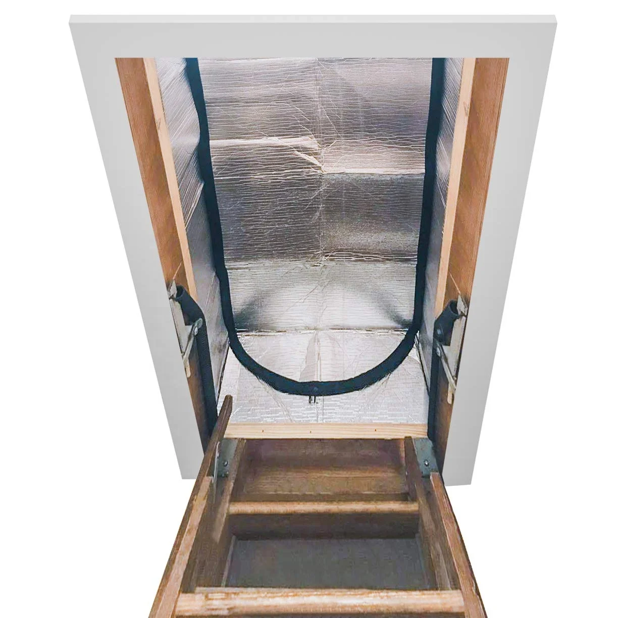 Silver Reflective Foam Pull Down Stair Ladder Attic Access Cover