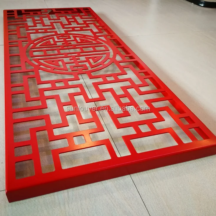 CNC aluminum exterior metal screen for garden fence panel