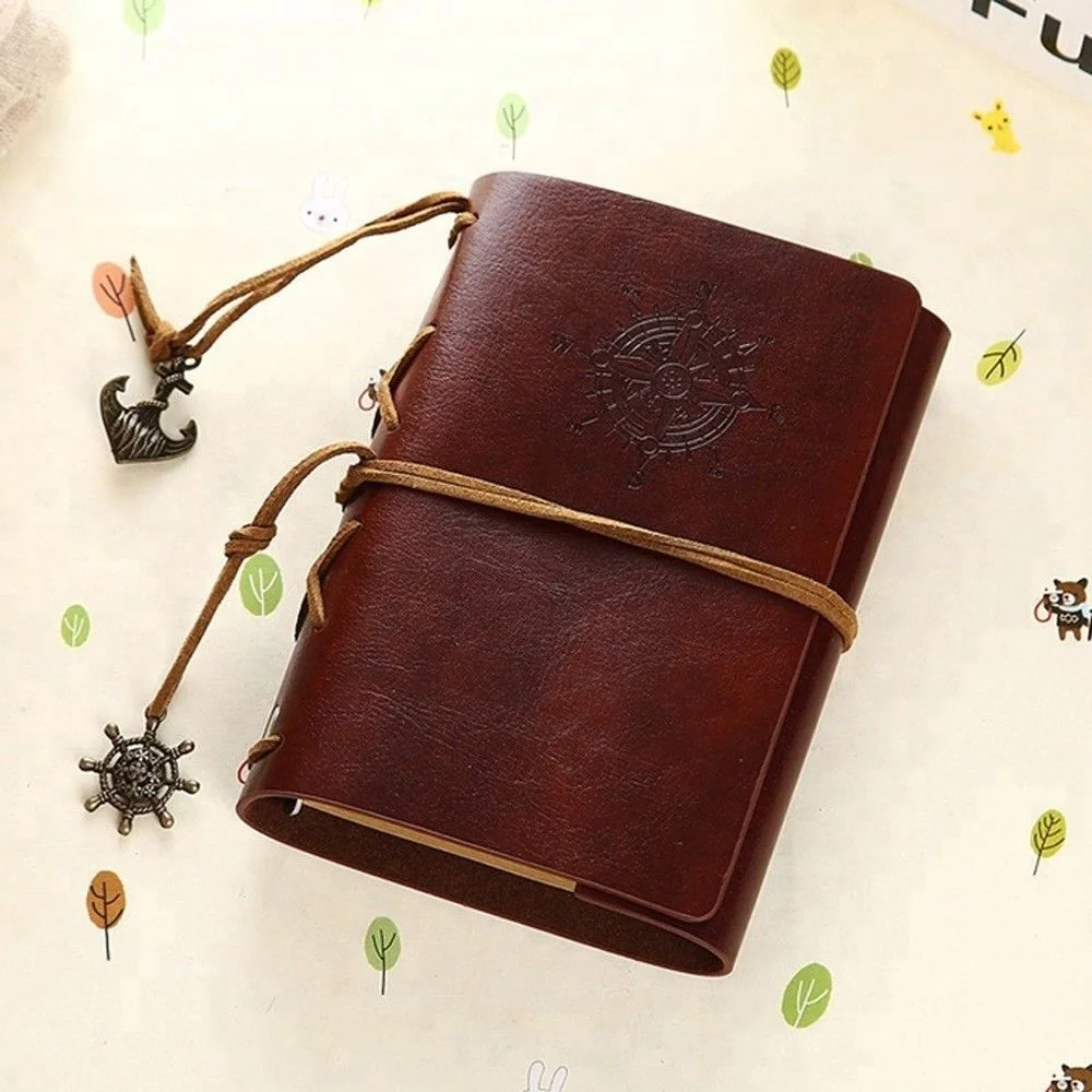 Fashion Gifts Refillable Loose Leaf Metal Binder PU Journal Notebook A5 Leather Diary Cover