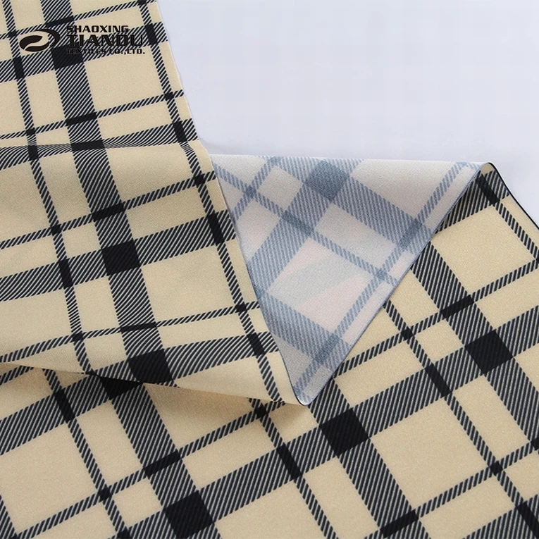 Free samples chiffon polyester spandex woven madras check print fabric for shirt