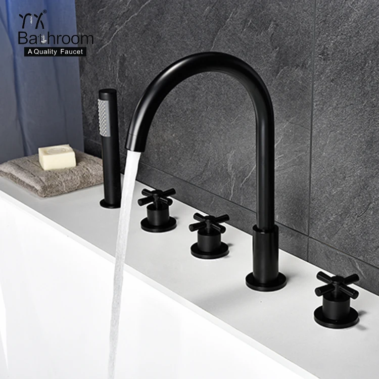 
Kaiping faucet high quality copper matte black bathtub filler faucet and shower bathroom taps faucet bathroom tapware 