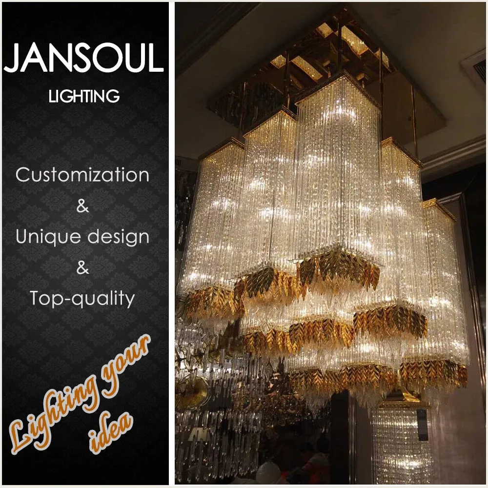 JANSOUL vintage hot new crystal chandelier lighting decoration glass pendant lamp parts lights lighting modern