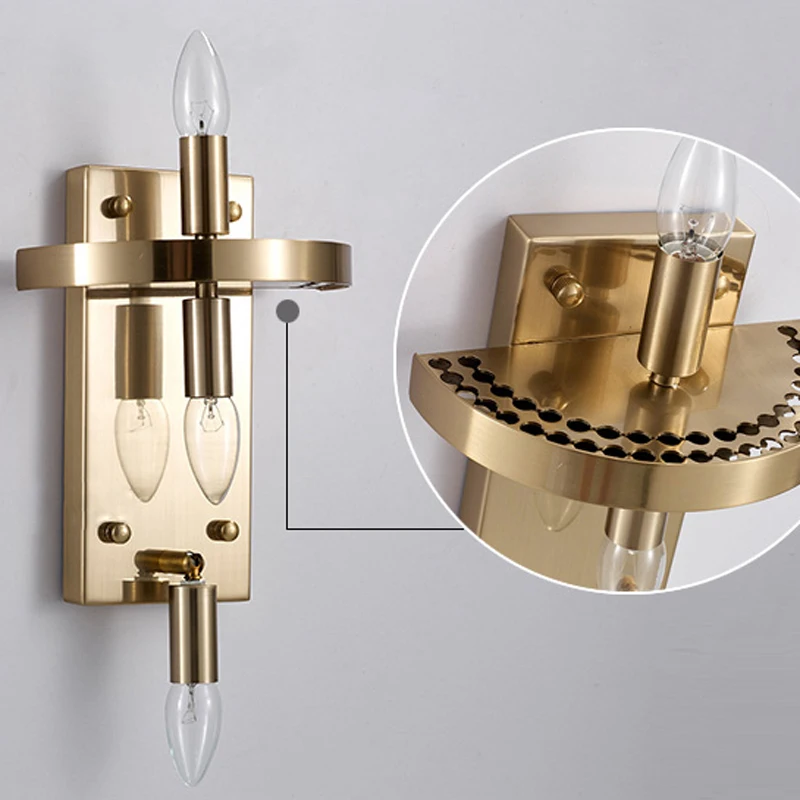 Postmodern Nordic Luxury Alloy Glass Wall lamp Wall Light Wall Sconce for Foyer Bedroom Corridor
