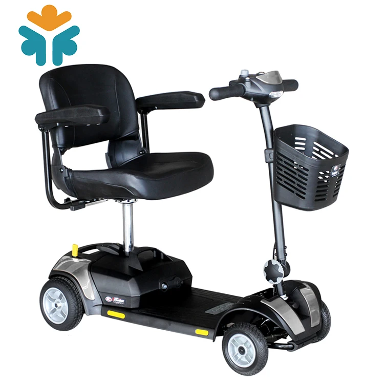 Outdoor 4 Wheel Easily Lightweight Comfortable Folding Mobility Disabled Scooter For Elderly