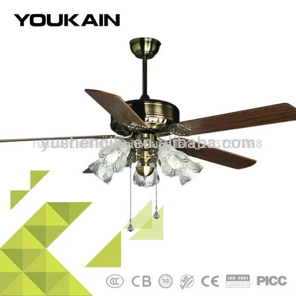 60 дюйм древесины античная латунь вентилятор глушитель