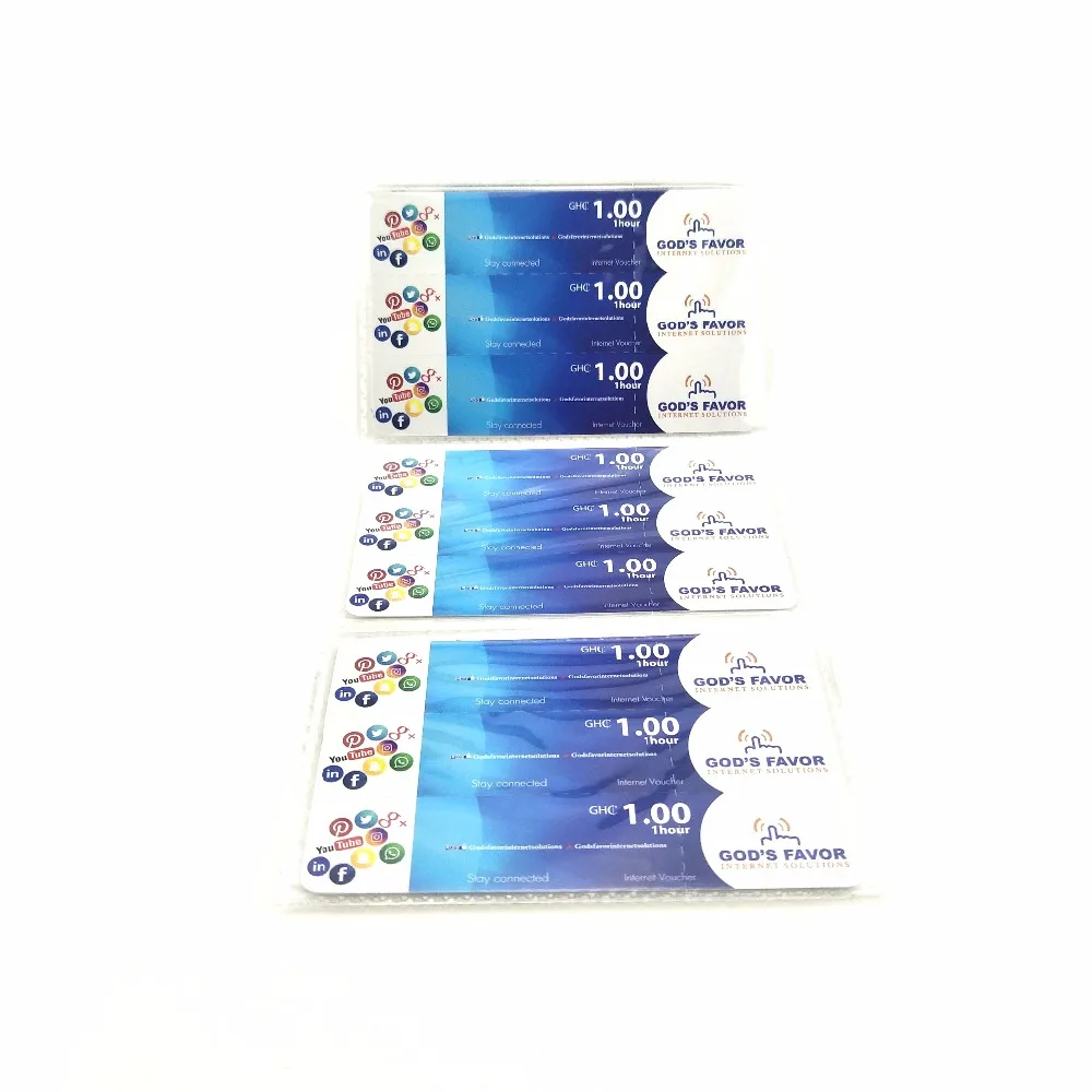 
Customized 300gsm Paper Scratch Mobile Topup Cards 