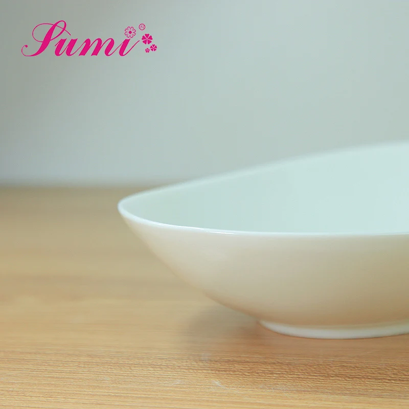 All Size custom design boat shaped white porcelain serving dishes plates