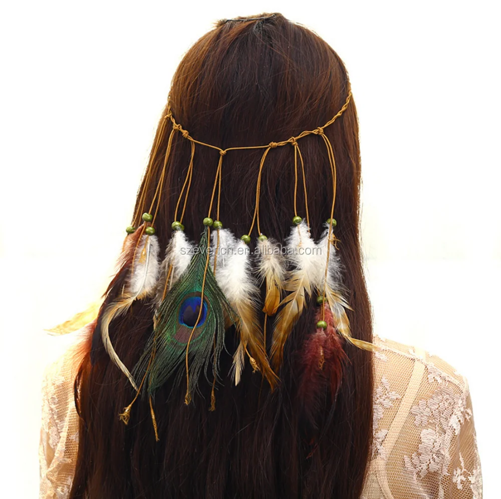 Hair Feather,Green hair accessories
