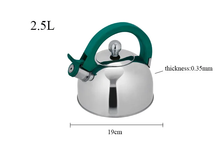 Stove Decorative Whistling Tea Kettle Cooking Polishing Stainless Steel Sustainable,whistling Kettle 1000pcs Metal 2.5L