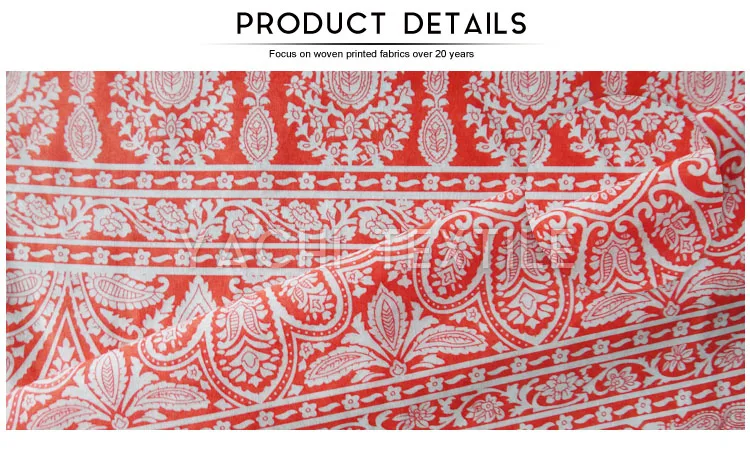 100% printed cotton fabric for dress high quality cotton fabric