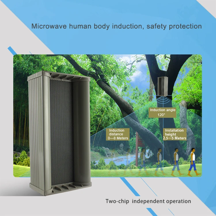 Big Power waterproof Voice Speaker Outdoor Motion sensor Detection Sound Player amusement park speaker