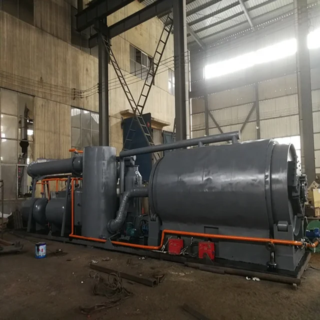 Scrap Rubber recycling with low price mini automatic waste plastic pyrolysis machine
