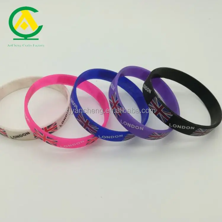 Fashion I LOVE Bath Silicone Bracelets for Bath City Promotion Gifts
