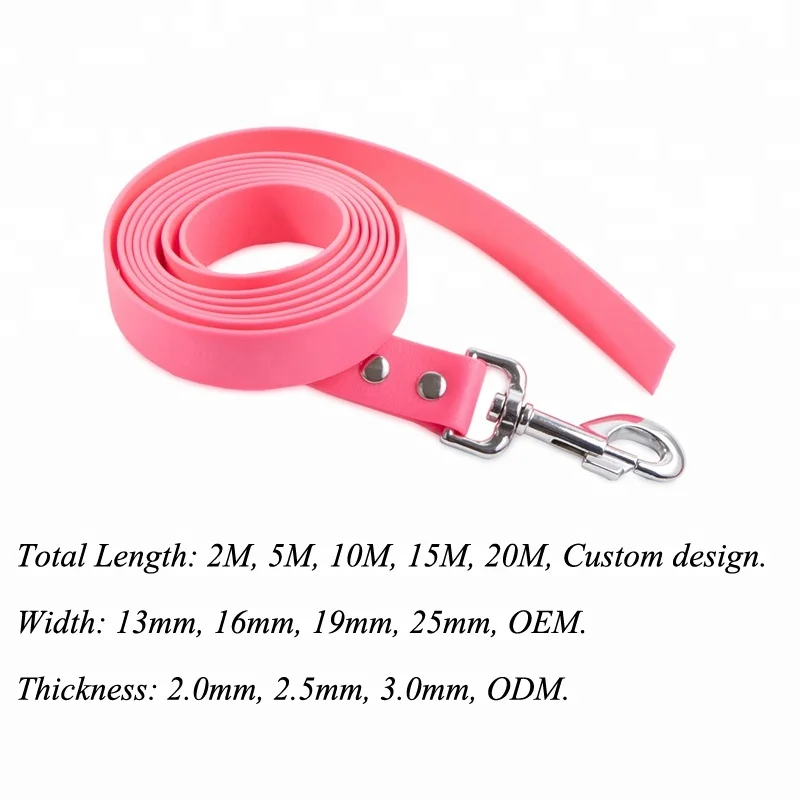 Top Seller Custom 5m Training Rubber Sustainable Dog Leash Long, Wholesale Silicone Dog Training Leash Dog Lead Making Supplies
