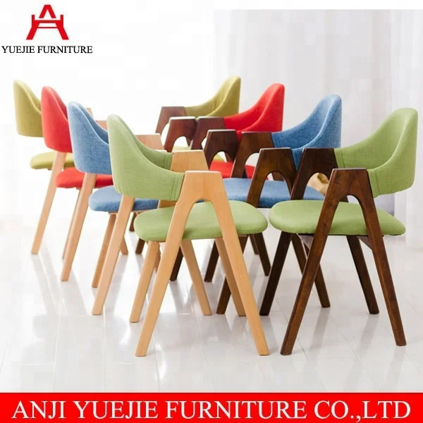 Colorful wooden classic restaurant cafe furniture and dining chairs