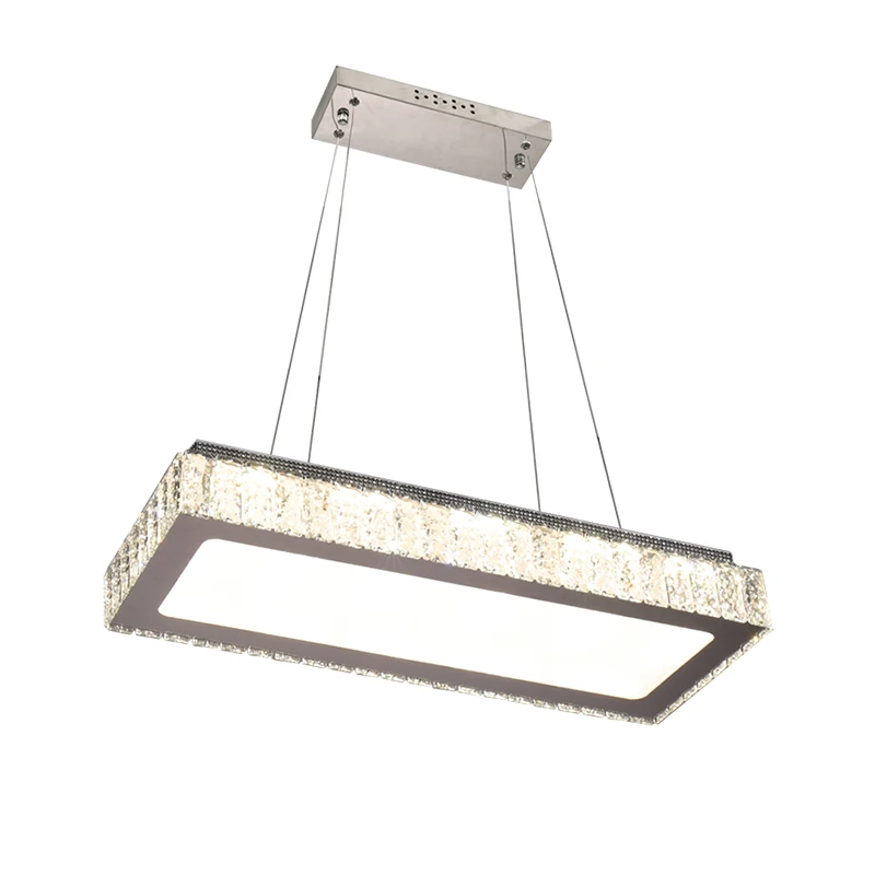 Large  Crystal Lighting Fixtures rectangle led crystal pendant light acrylic led ceiling lights