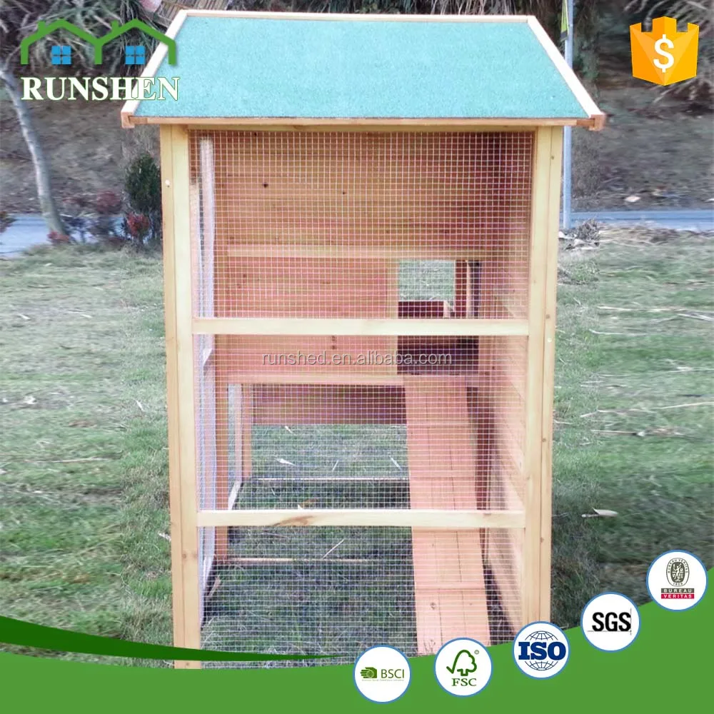 Large Wooden Chicken Coop Wholesale Outdoor Garden Pet Living House Farm Poultry Two Layer Chicken Cage