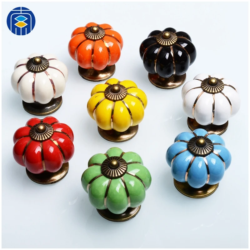 
Wholesale Furniture Cabinet Knobs Colorful Ceramic Porcelain Knobs 