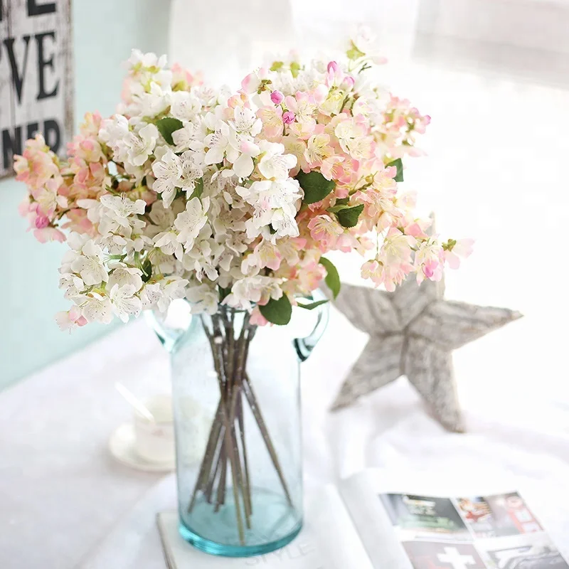 Factory home decoration wedding Japan cherry blossom plant artificial plum blossom flowers cherry blossom