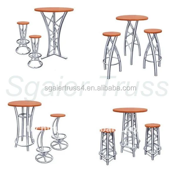 Sgaier truss stool with aluminum alloy and solid beech for the bar club furniture