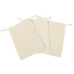 Handmade Cotton Linen Drawstring Bag Reusable Shopping Bag Small Coin Travel Storage Small Christmas Gift Pouch