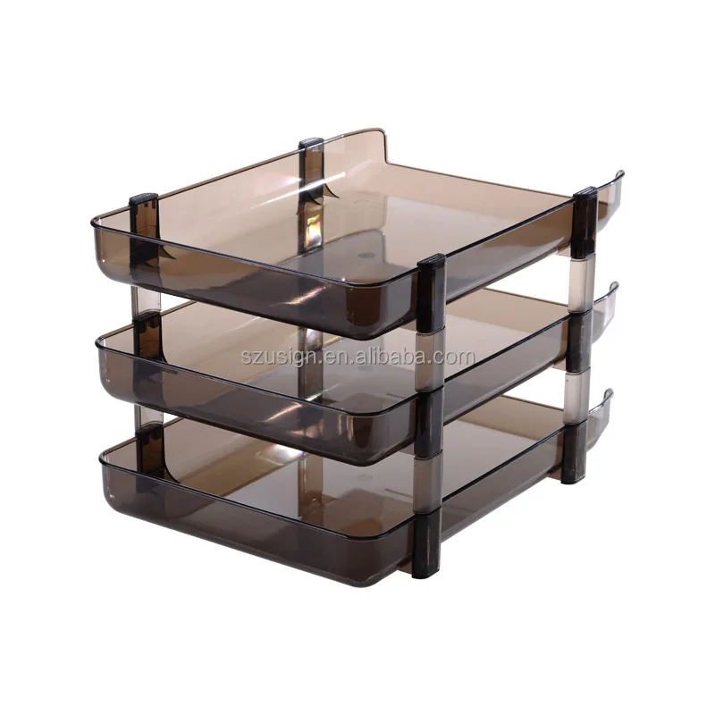 US-4033 Office Plastic Folding Desk Tray File Document Tray