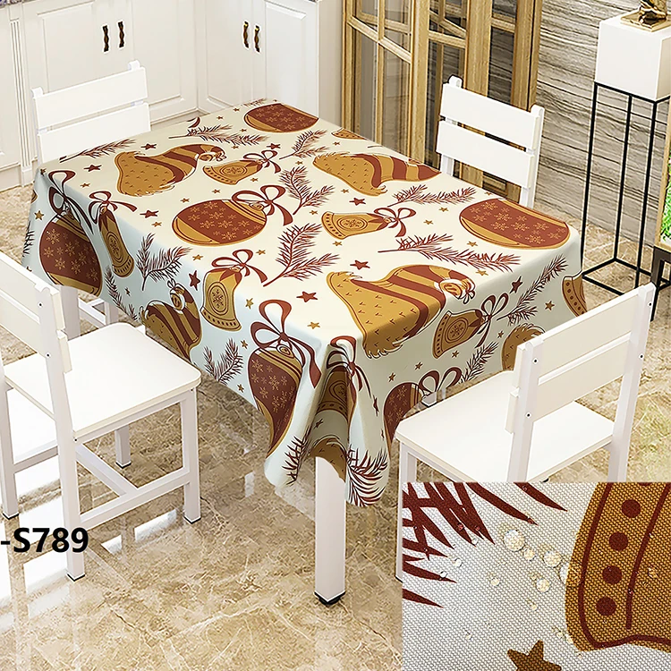 Wholesale Christmas Printed Fabric TableCloth,European Seasonal Christmas design Table runners