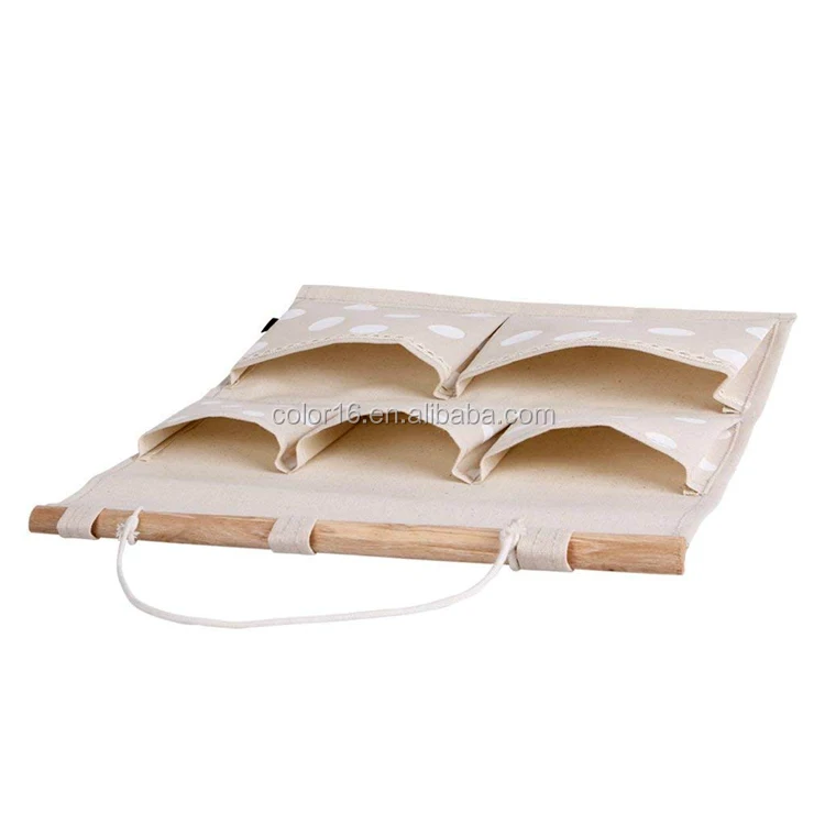 Linen Cotton Fabric Wall Door Cloth tool hanging storage bag organizer