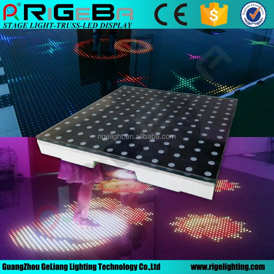 Dicso stage light 50x50cm led interactive sensitive dance floor for wedding party