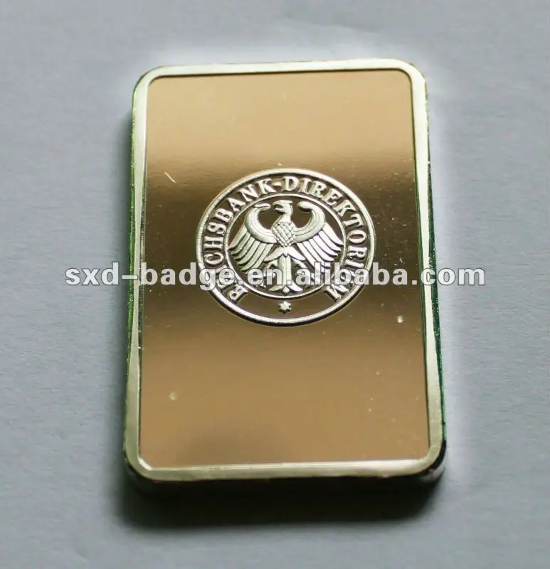 
Souvenir Tungsten gold plated ingot for chinese style 