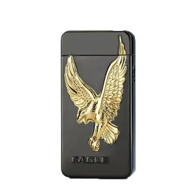 Embossed three-dimensional wind double usb arc rechargeable lighters