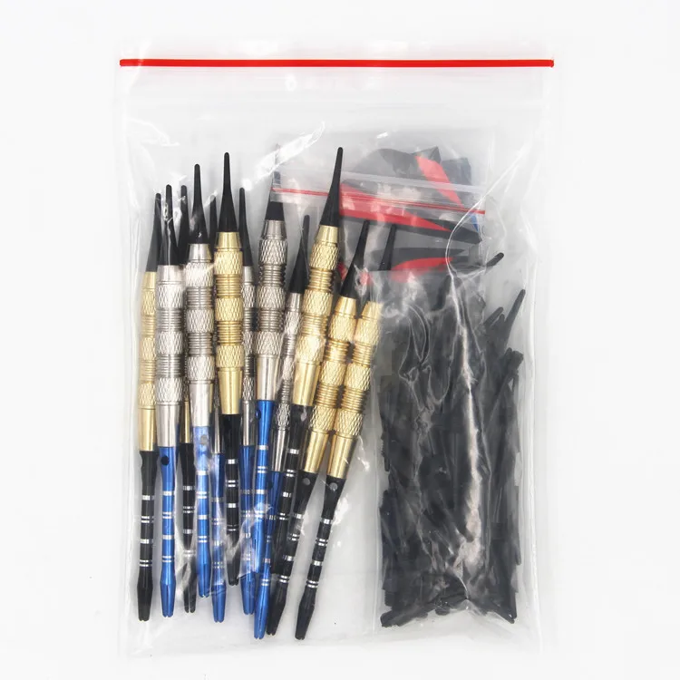 Wholesale High Quality Soft Tips Indoor Game Darts Several Flights Aluminum Alloy Shaft 12pcs Set Adult Darts