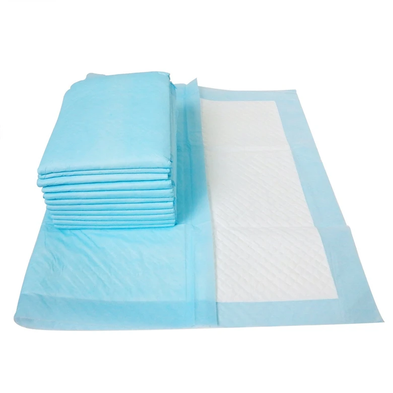 60x60 disposable high absorbent hospital incontinence bed pad fluff pe film underpads oem manufacture