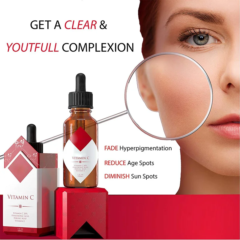 Private Label Skin Care Glow Aloe Vera 5 In 1 Face Serum Beauty Products Acne-aid Pure Vitamin C Brightening Face Serum