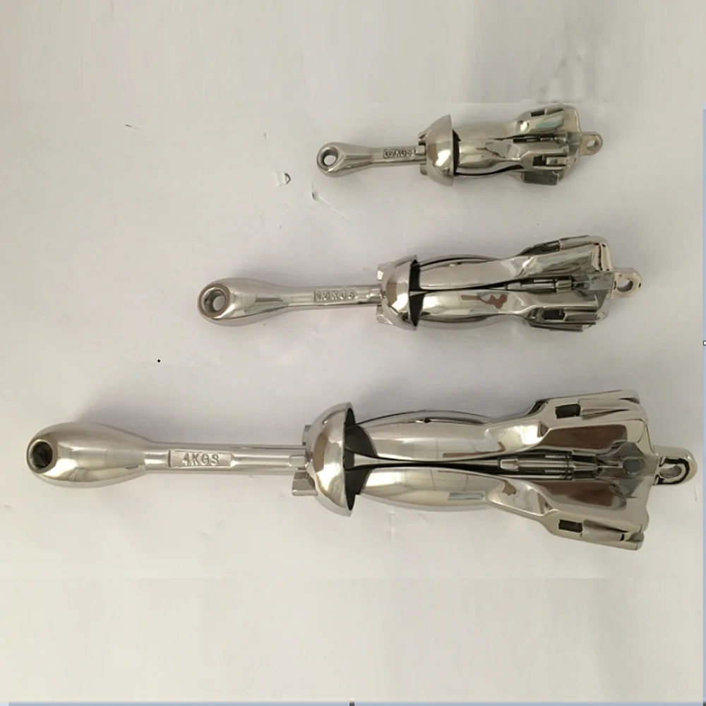 Stainless Steel Marine Boat Folding Anchor 0.7 kg