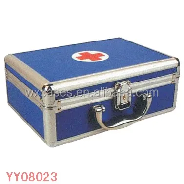 aluminum first aid box,first aid kit box,medical case with a pocket and a tray inside From Nanhai,Foshan,Guangdong,China