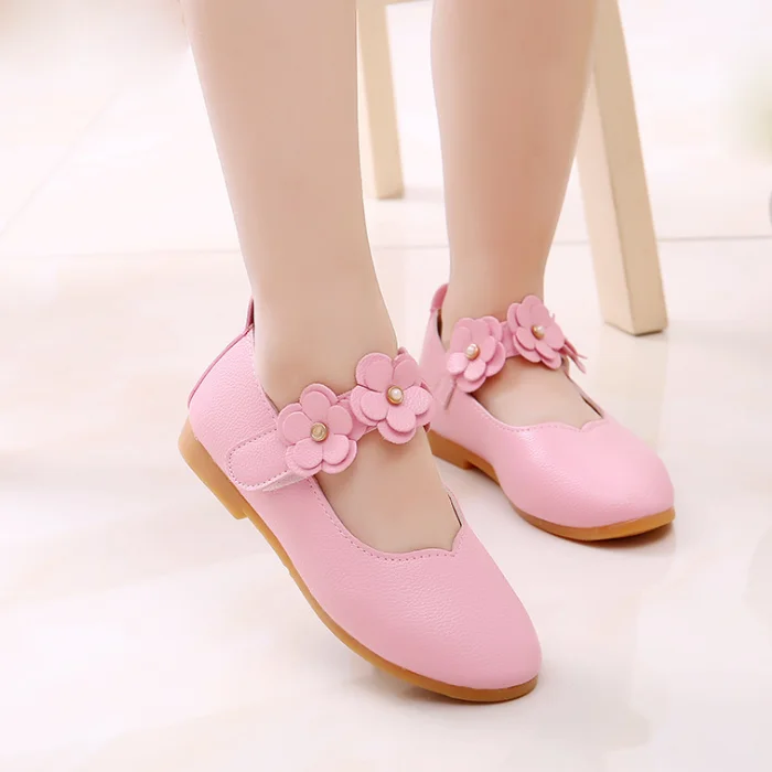 
Kid Shoe New Style Sweet Flowers Girl Shoes Fashion Child Dress Shoes 